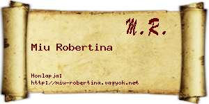 Miu Robertina névjegykártya